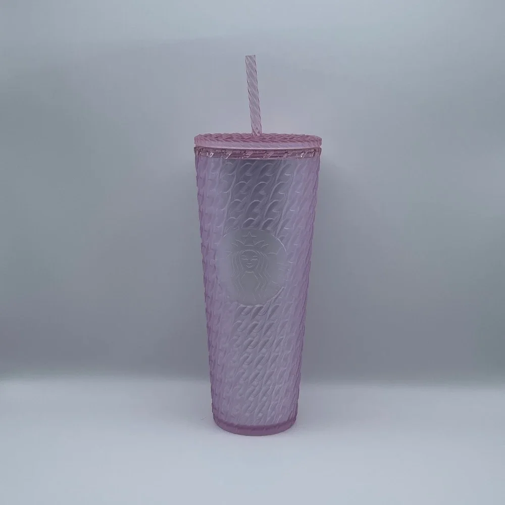 Starbucks Tumbler 24 oz 2024 Light Pink Matte Chainlink Venti Cold Tumbler‎ NEW